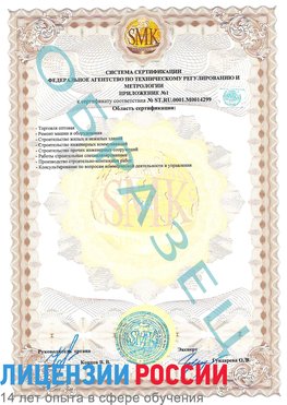 Образец сертификата соответствия (приложение) Когалым Сертификат ISO 14001